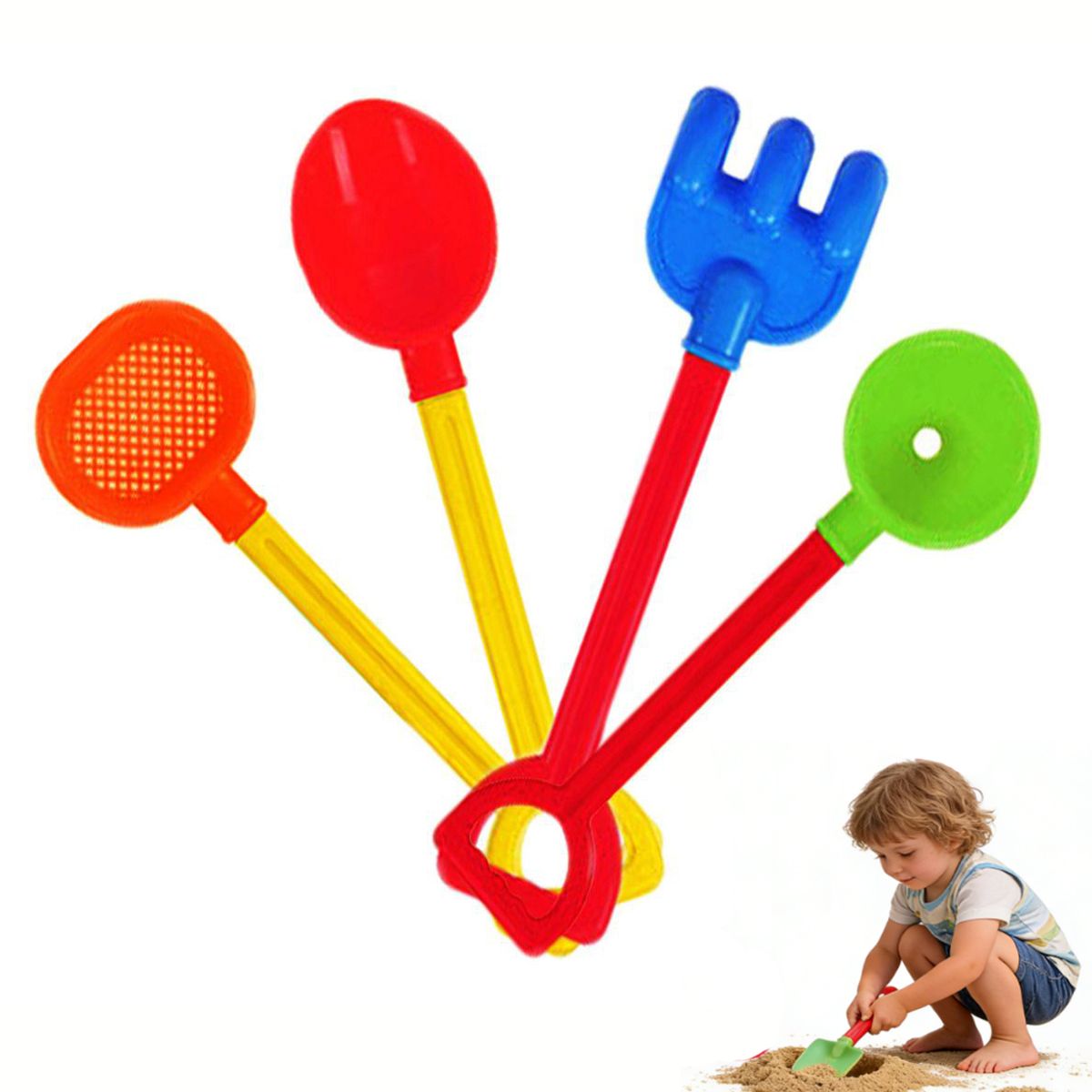 GENERICO - 4pcs Pala De Playa Plástico Para La Playa El Jardín