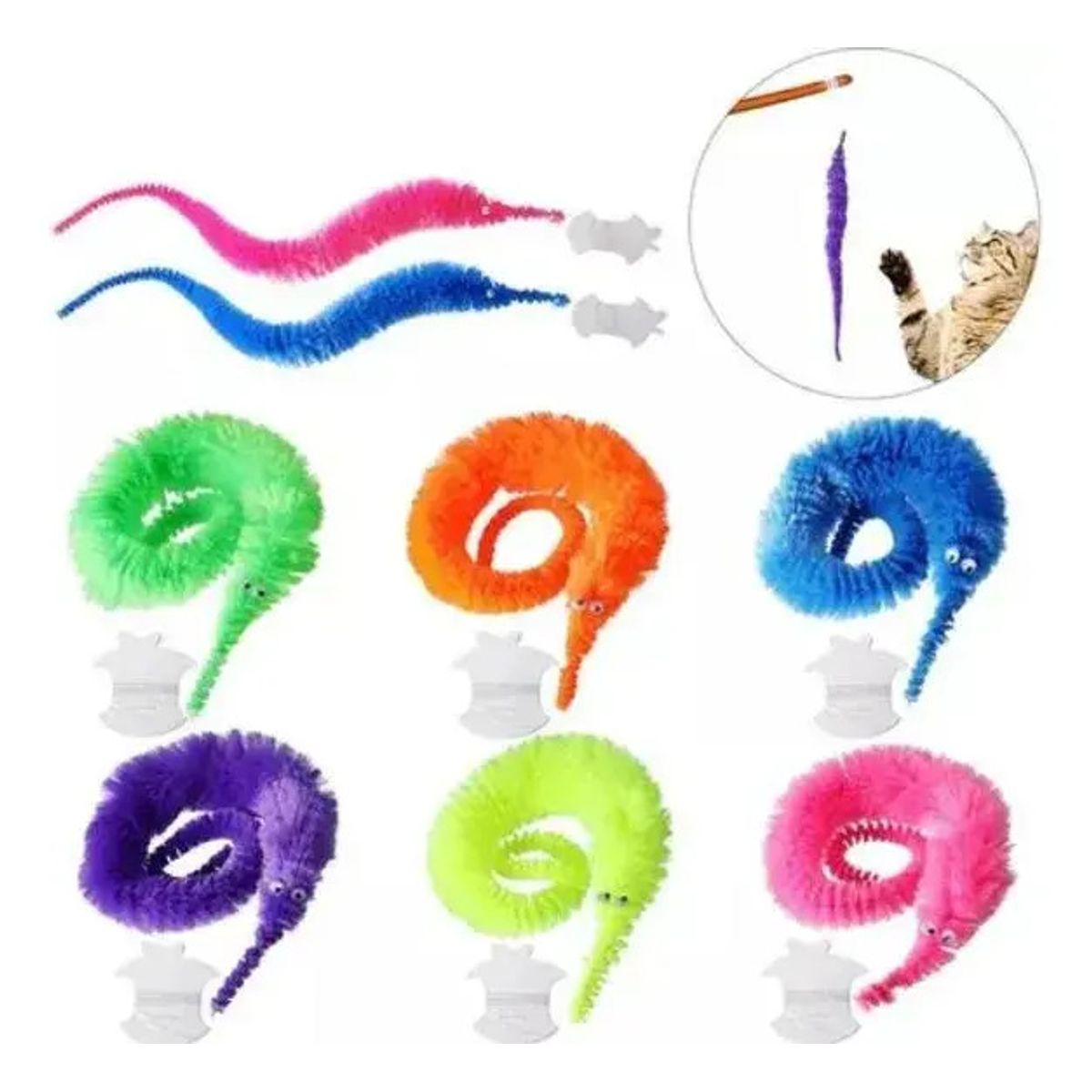 GENERICO - 6 Pcs Gusano Mágico Muñeco Trepador Twisty Worm Magia Trucos