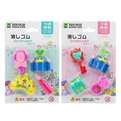 GENERICO - Goma de Borrar Maquillaje Coleccionable - 12 paquetes por caja