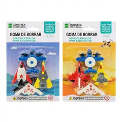 GENERICO - Goma de Borrar Avión Coleccionable - 12 paquetes por caja