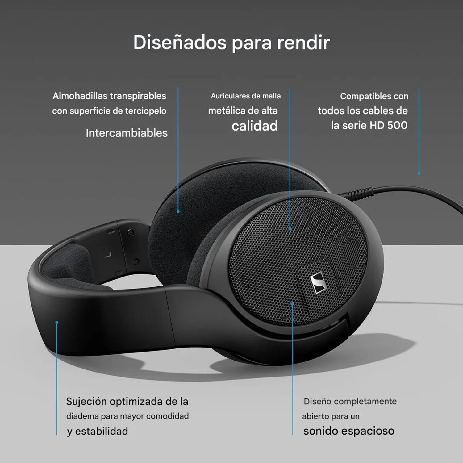 SENNHEISER Audífonos Sennheiser HD 560S Indiófilos Over-Ear