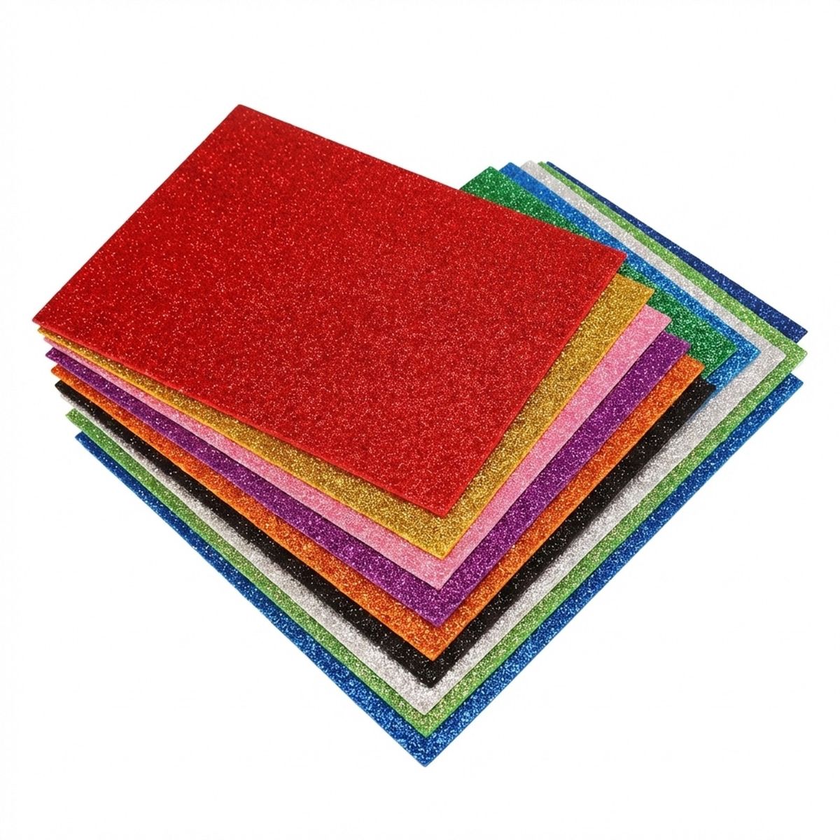 GENERICO - Foam Artístico Brillante 40x60cm - 10 Uds, Ideal para Manualidades Creativas