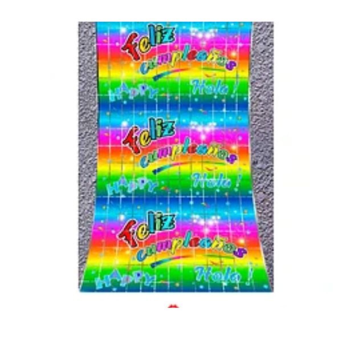 GENERICO - Cortina de colores feliz cumpleaños100x200cm