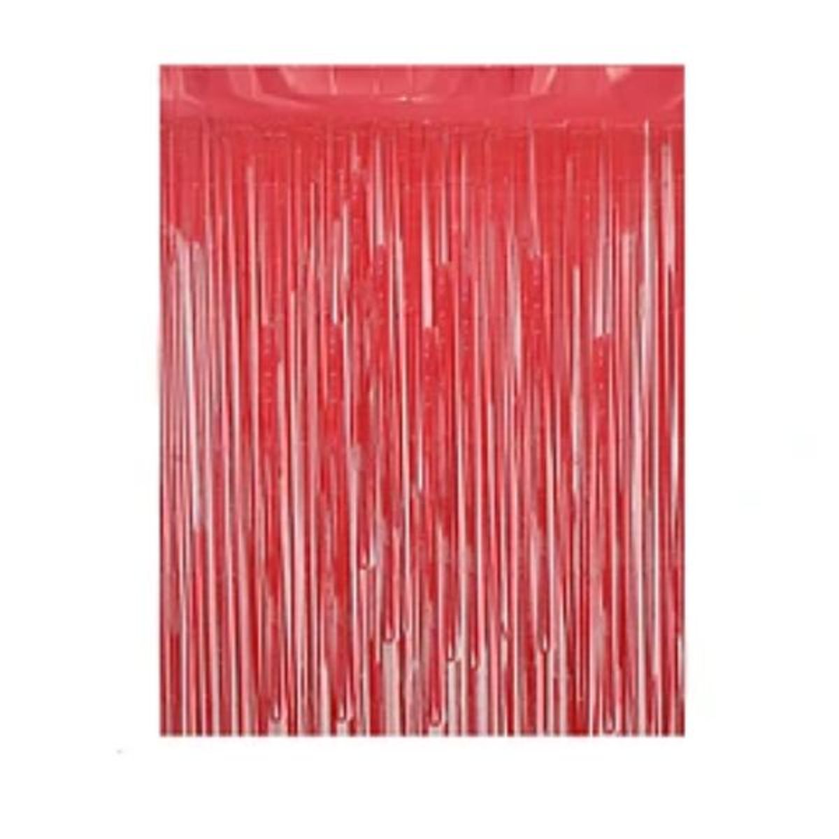 GENERICO - Cortina cotillon roja 100x200cm