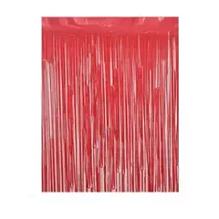 GENERICO - Cortina cotillon roja 100x200cm