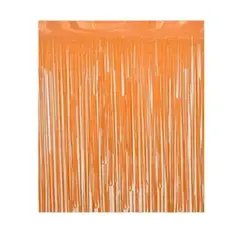 GENERICO - Cortina cotillon naranja 100x200cm