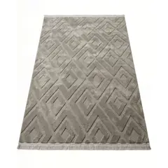 GENERICO - ALFOMBRA JACQUARD 150 X 200 DECORATIVA COLOR GRIS 3