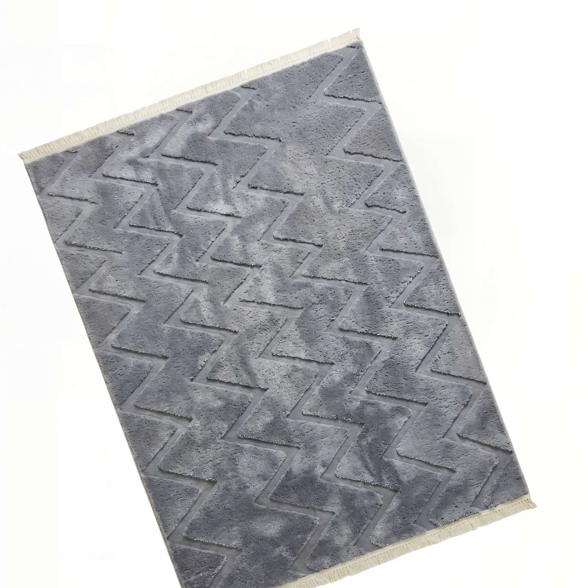 GENERICO - ALFOMBRA JACQUARD 180 X 200 DECORATIVA COLOR GRIS 2