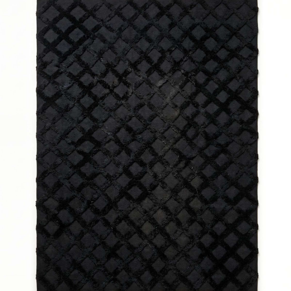 GENERICO - ALFOMBRA JACQUARD 200 X 240  DECORATIVA COLOR NEGRO 3