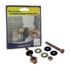 HOFFENS - Kit Pernos Fijacion Estanque A Taza Wc Acero Zincado Blister
