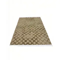 GENERICO - ALFOMBRA 180 X 200 JACQUARD DECORATIVA COLOR BEIGE 2