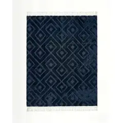 GENERICO - ALFOMBRA 150 X 200 DECORATIVA JACQUARDCOLOR AZUL
