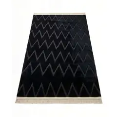 GENERICO - ALFOMBRA 180 X 200 DECORATIVA PREMIUM JACQUARDCOLOR NEGRO 2