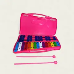 GENERICO - Xilófono Cromático 25 Notas Con Estuche Rosa