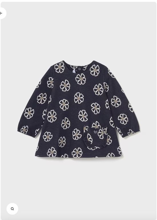 Vestido punto jacquard Azul Marino 4 ANOS