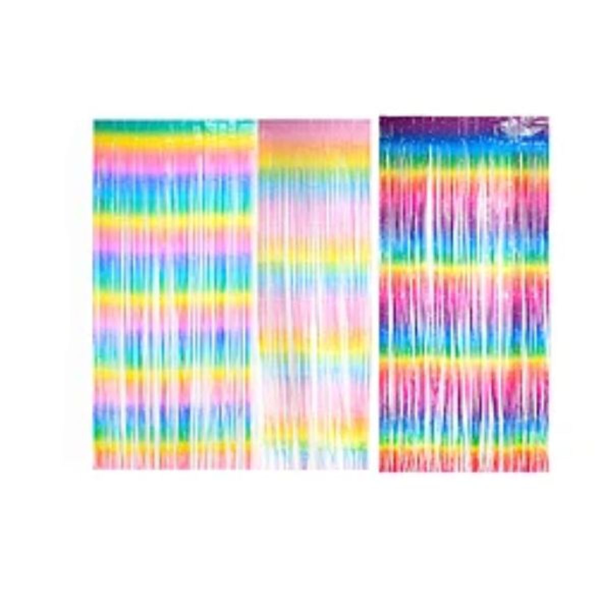 GENERICO - Cortina multicolor diseño aleatorio 100x200cm