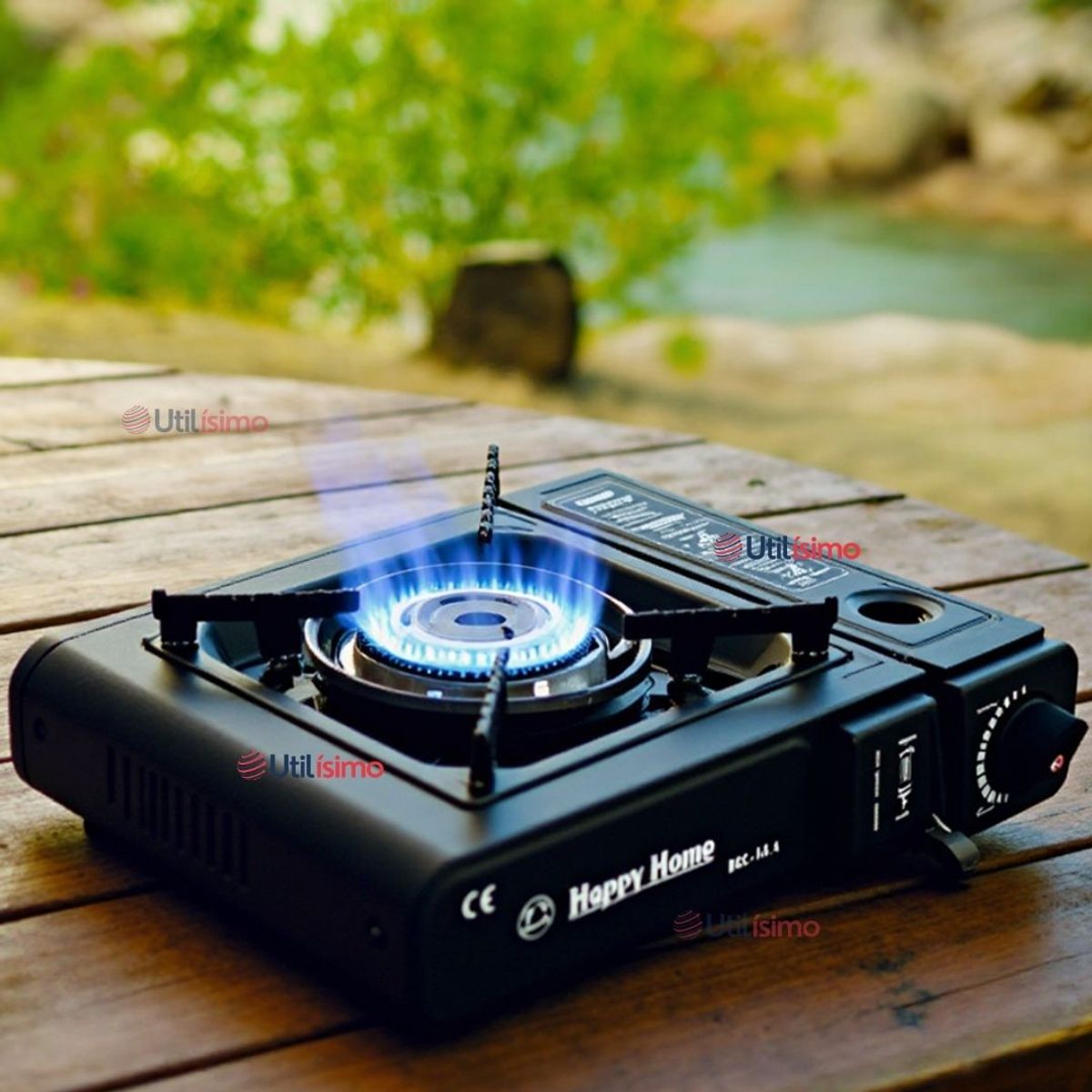 LINE - Cocina Portátil De Camping Con Maletín De Transporte Negro