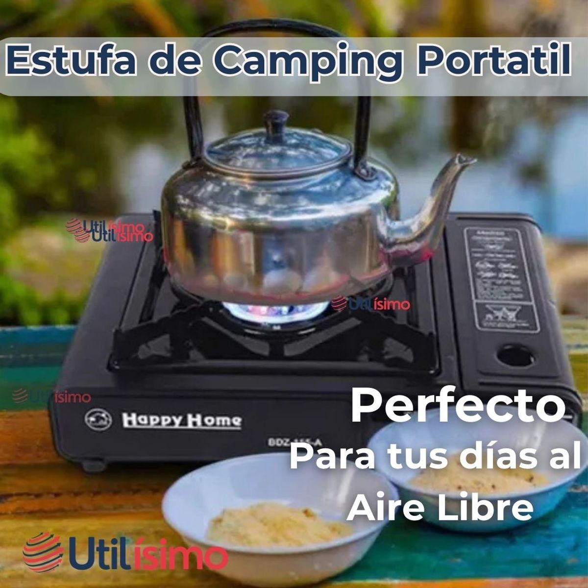 LINE - Cocina Portátil De Camping Con Maletín De Transporte Negro
