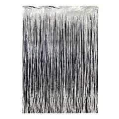 GENERICO - Cortina cotillon plateada 100x300cm