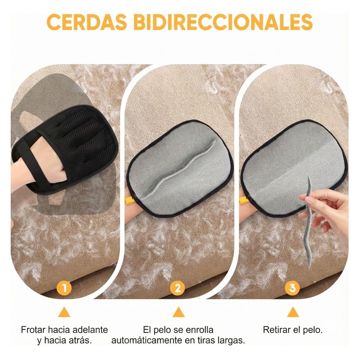 ZG STORE - Guante Quita Pelo Pelusa Mascota Perro Gato Limpia Sofa Ropa