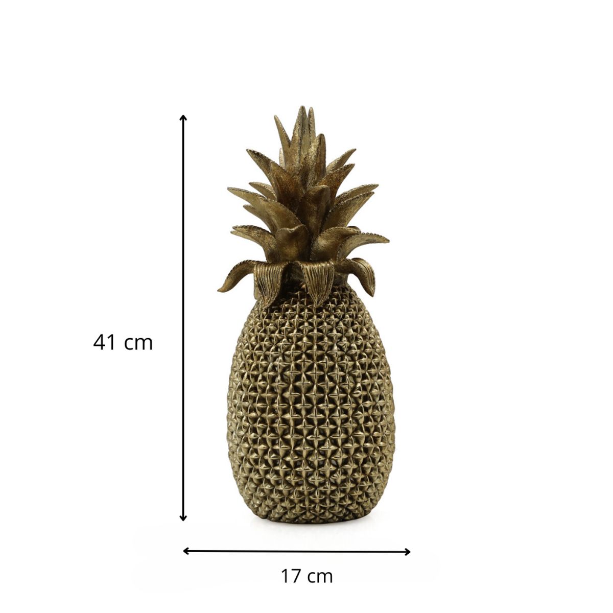 GENERICO - PIÑA DORADA GRANDE DE RESINA
