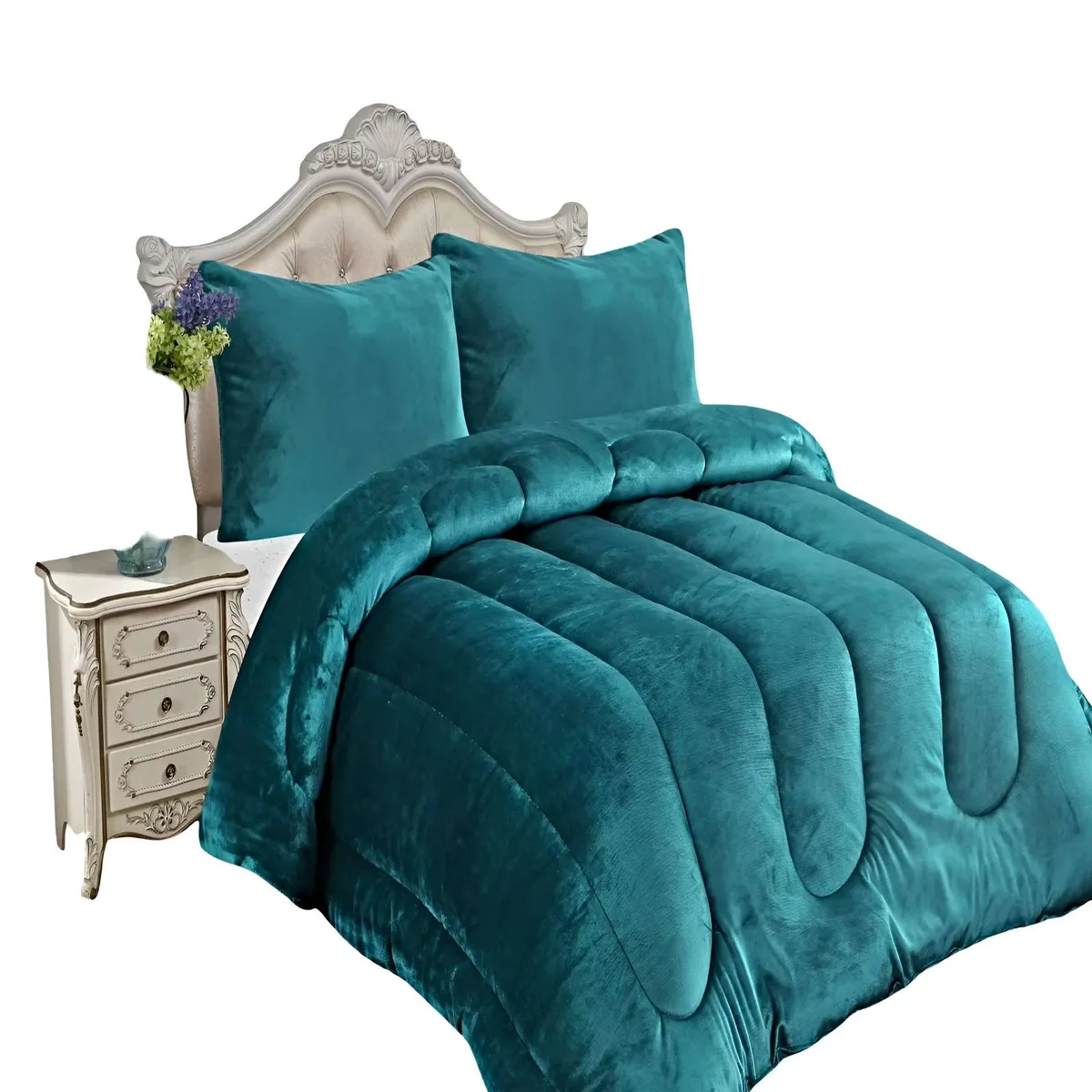 GENERICO - SET COBERTOR DE INVIERNO PLUSH 2 PLAZAS 230X250CM P11