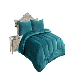 GENERICO - SET COBERTOR DE INVIERNO PLUSH 2 PLAZAS 230X250CM P11