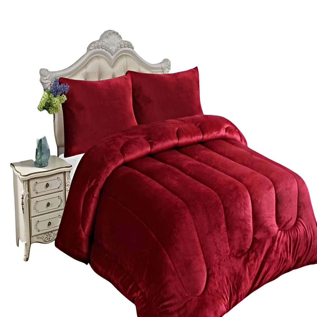 GENERICO - SET COBERTOR DE INVIERNO PLUSH 2 PLAZAS 230X250CM P10
