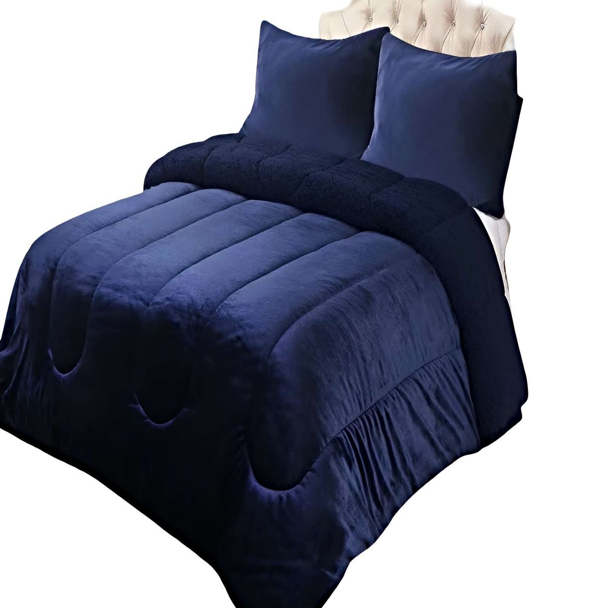 GENERICO - SET COBERTOR DE INVIERNO PLUSH KING 250X270CM P9