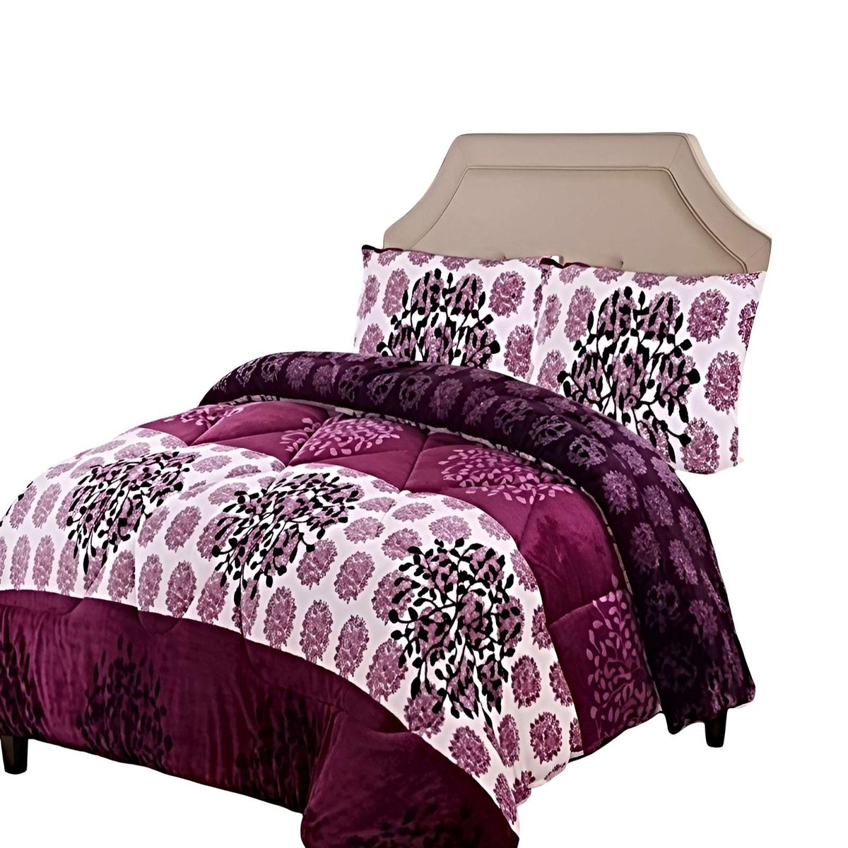 GENERICO - PACK COBERTOR DE INVIERNO PLUSH 1.5 PLAZA 180X200CM ROSA