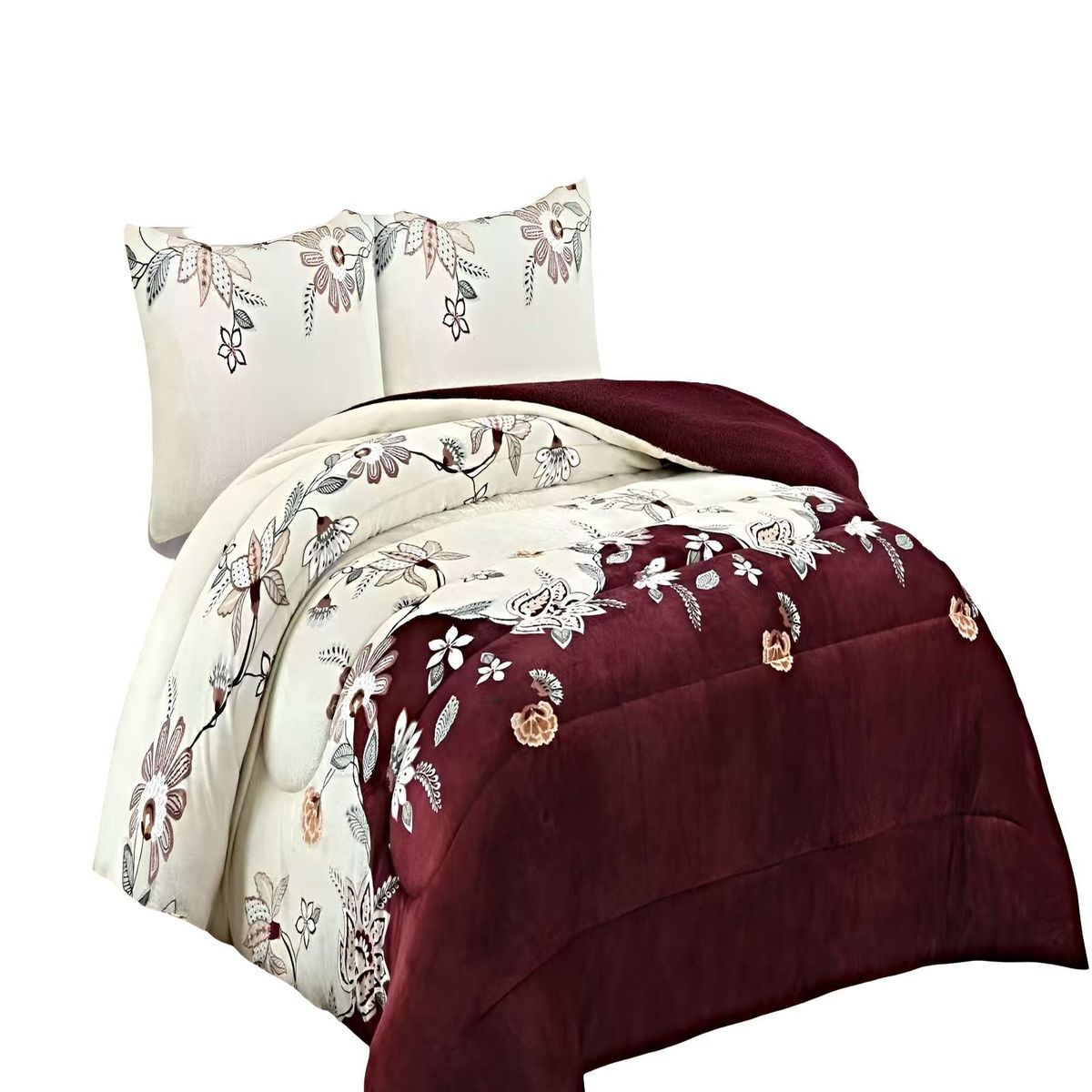 GENERICO - PACK COBERTOR DE INVIERNO PLUSH 1.5 PLAZA 180X200CM P06