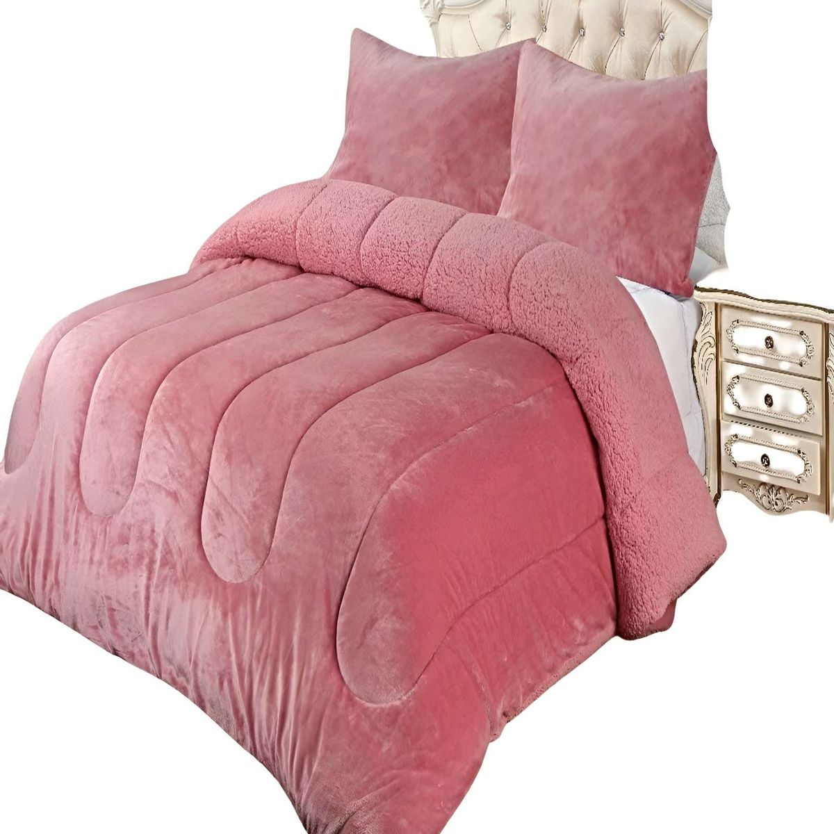 GENERICO - PACK COBERTOR DE INVIERNO PLUSH 1.5 PLAZA 180X200CM P15