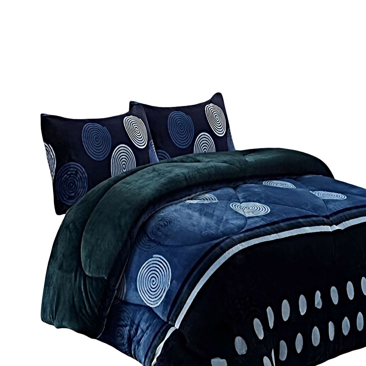 GENERICO - PACK COBERTOR DE INVIERNO PLUSH KING 250X270CM AZUL