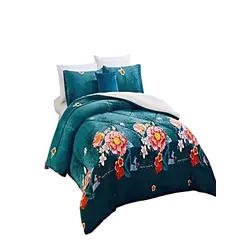 GENERICO - JUEGO COBERTOR DE INVIERNO PLUSH 1.5 PLAZA 180X200CM VERDE
