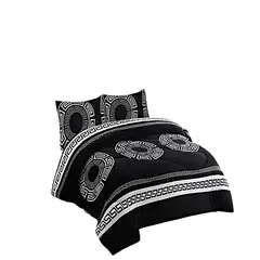 GENERICO - JUEGO COBERTOR DE INVIERNO PLUSH 1.5 PLAZA 180X200CM NEGRO 2