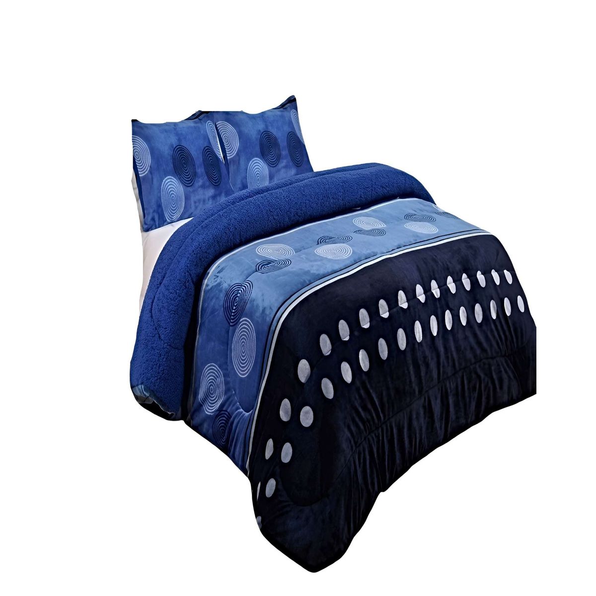GENERICO - JUEGO COBERTOR DE INVIERNO PLUSH 1.5 PLAZA 180X200CM P08