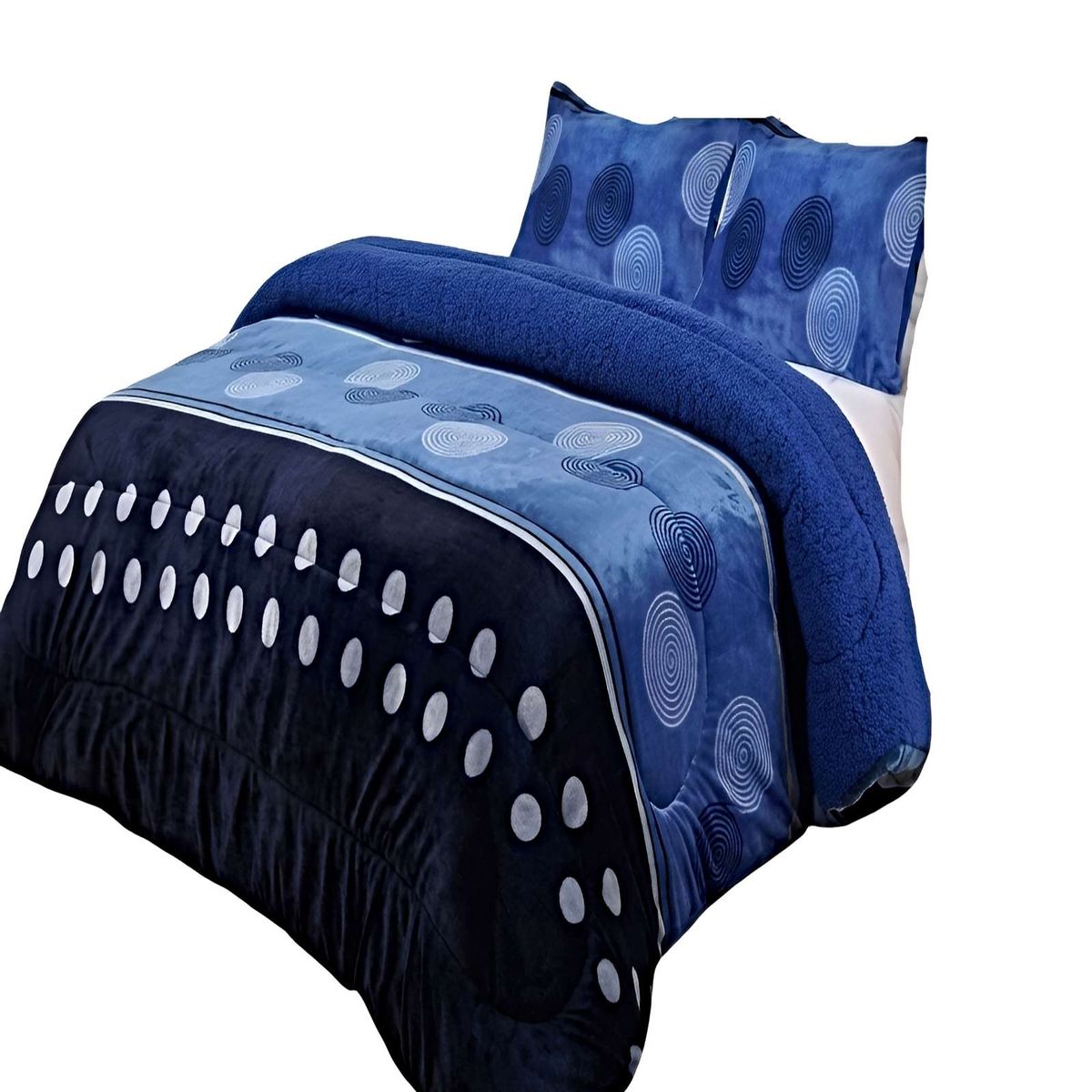 GENERICO - JUEGO COBERTOR DE INVIERNO PLUSH 1.5 PLAZA 180X200CM P08