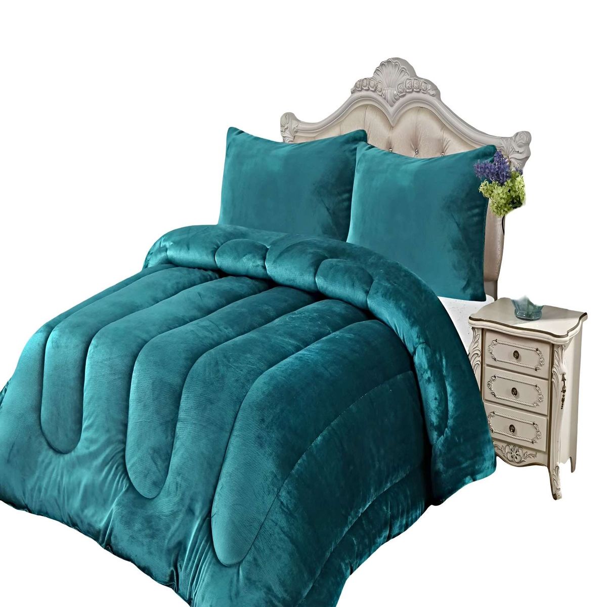 GENERICO - JUEGO COBERTOR DE INVIERNO PLUSH KING 250X270CM P4