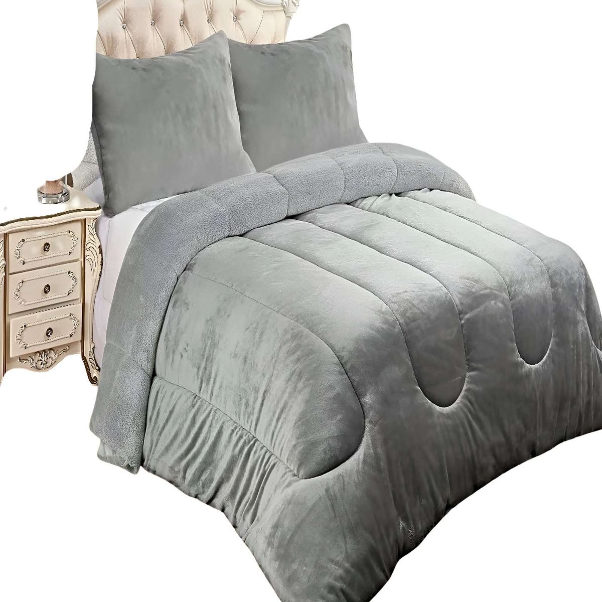 GENERICO - JUEGO COBERTOR DE INVIERNO PLUSH KING 250X270CM P8