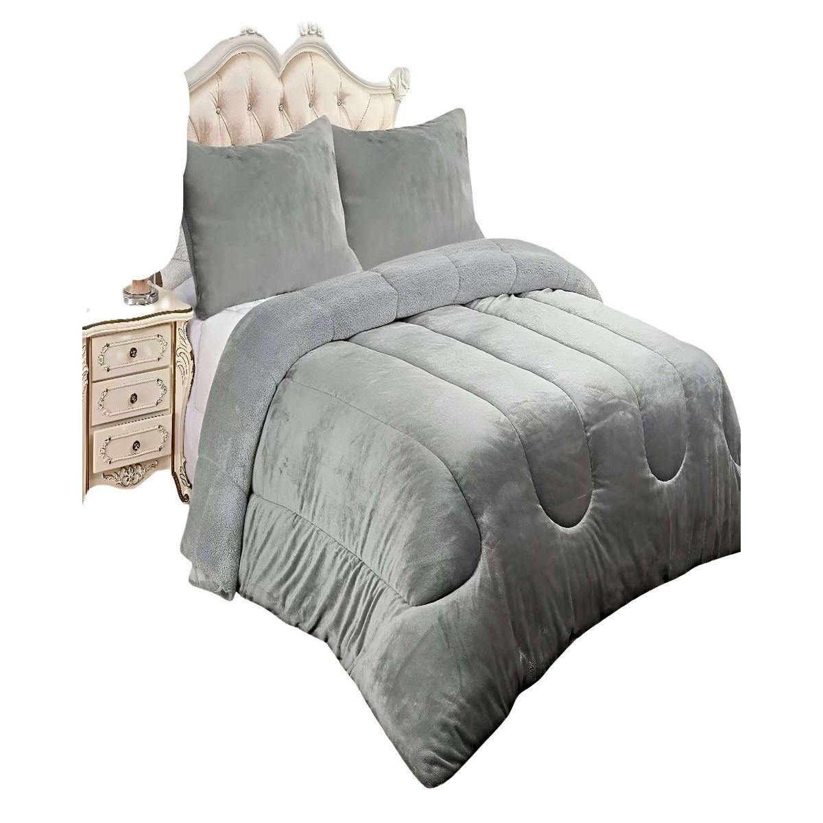 GENERICO - JUEGO COBERTOR DE INVIERNO PLUSH KING 250X270CM P8