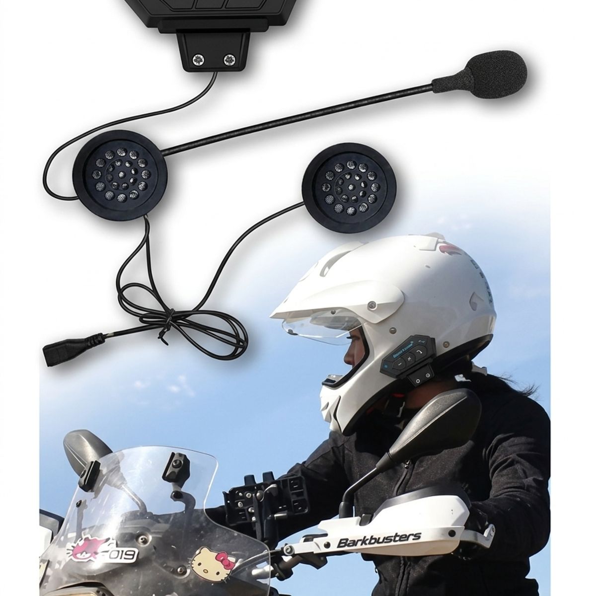GENERICO - Auricular Bluetooth 4.2 para casco de motocicleta