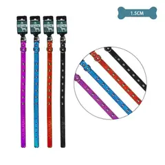 GENERICO - Collar PU con tachuelas Color Aleatorio 1.5cm 12pcs