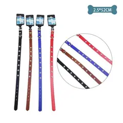 GENERICO - Collar PU con tachuelas Color Aleatorio 2.5cm x52cm 12pcs