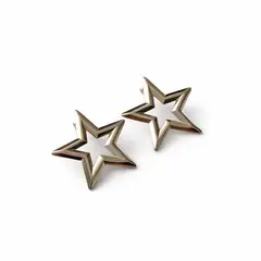 GENERICO - Aros Zarcillos Aretes De Acero Inoxidable De Estrella Mujer