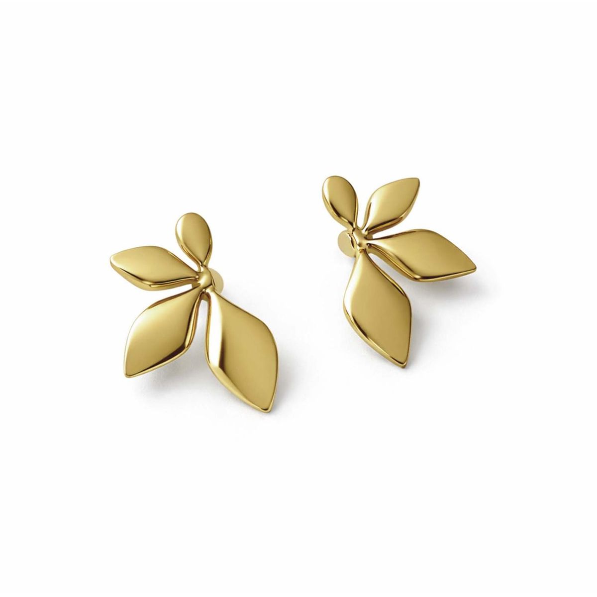GENERICO - Aros De Acero Diseño Flor Textura Aretes Modernos Elegantes