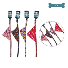 GENERICO - Collar PU con tachuelas de huella Color Aleatorio 1.5cm 12pcs
