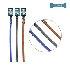 GENERICO - Collar PU para mascota Color Aleatorio 2.0cm 12pcs