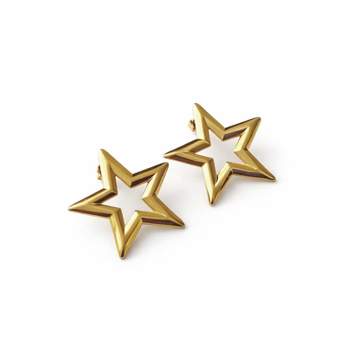 GENERICO - Aros Zarcillos Aretes De Acero Inoxidable De Estrella Mujer