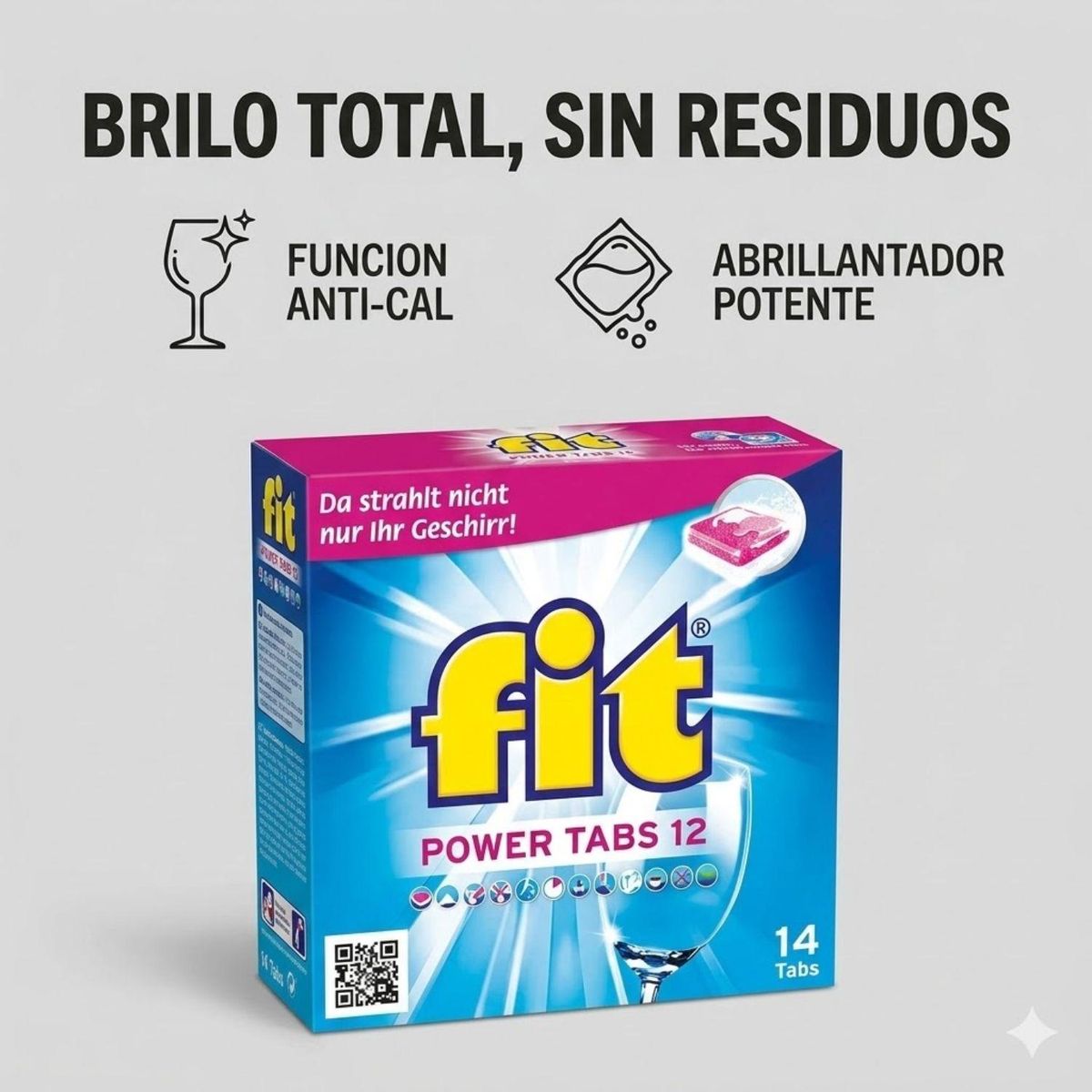 GENERICO - Lavavajillas Cápsulas Fit 14 Un Detergente Lavaplatos