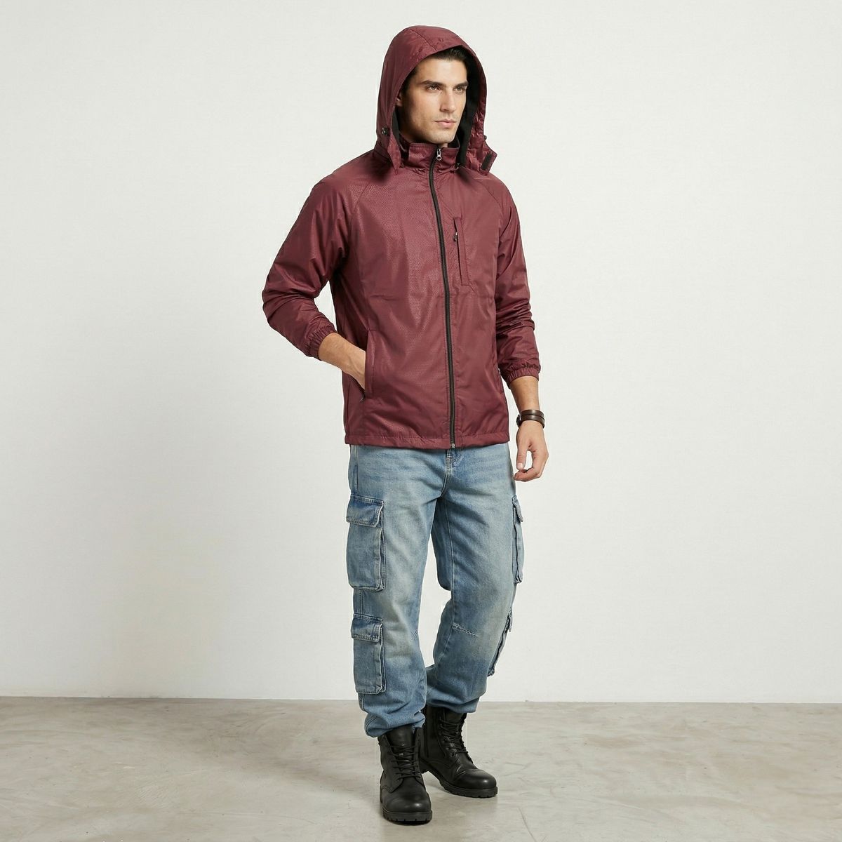 D'JOE - Chaqueta Cortaviento Impermeable Hombre
